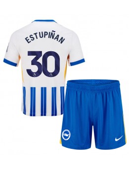 Brighton Pervis Estupinan #30 Replika Hemmakläder Barn 2024-25 Kortärmad (+ byxor)